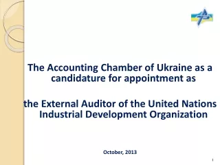 The Accounting Chamber of Ukraine as a candidature for appointment as