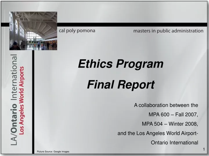 ethics program final report