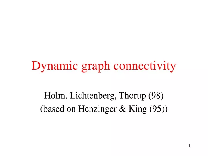 dynamic graph connectivity