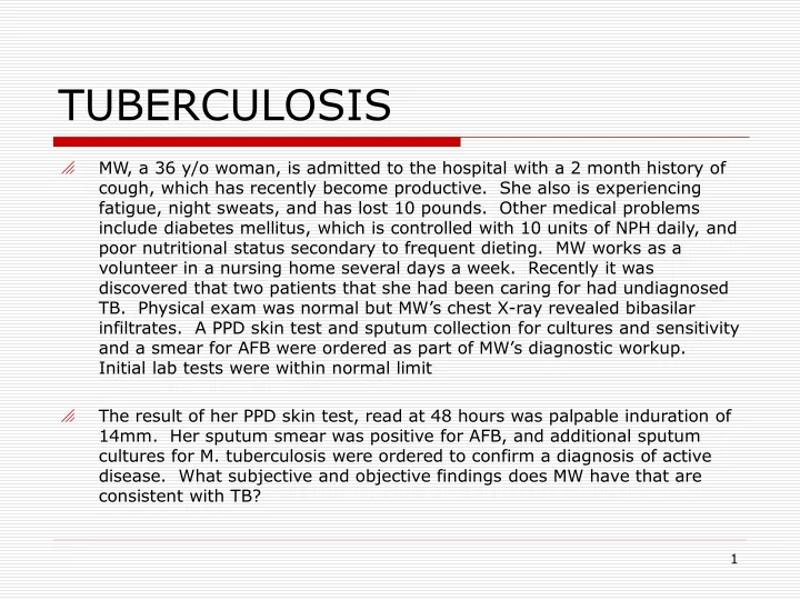 tuberculosis