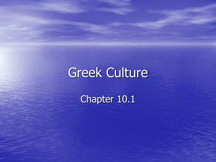 greek culture