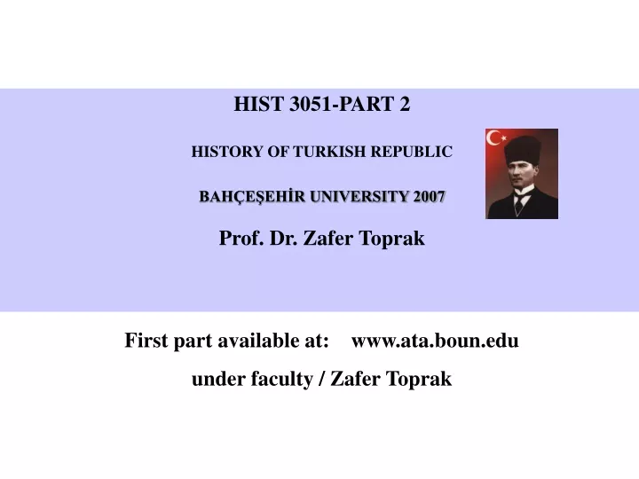 hist 3051 part 2 history of turkish republic