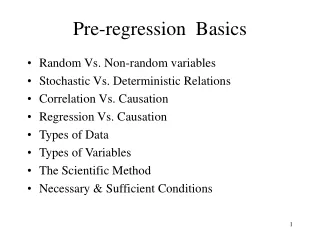 Pre-regression  Basics