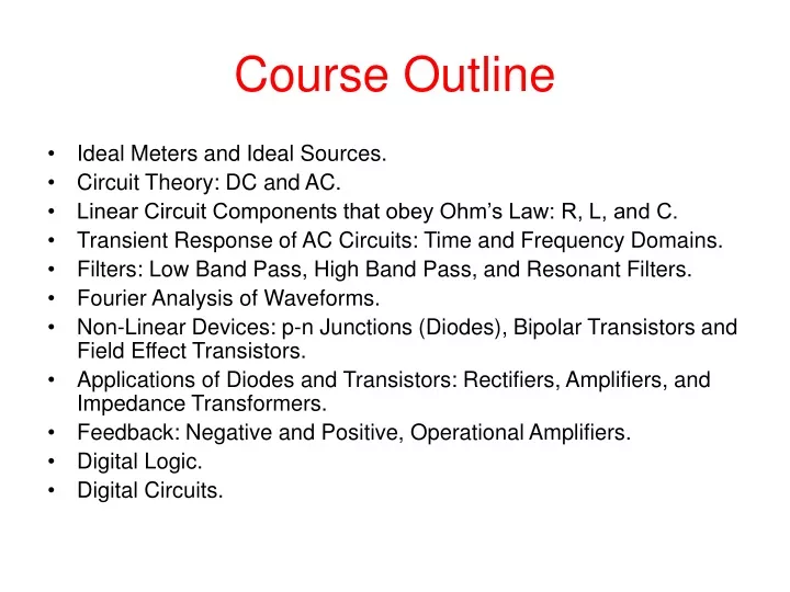 course outline