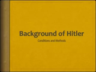 Background of Hitler