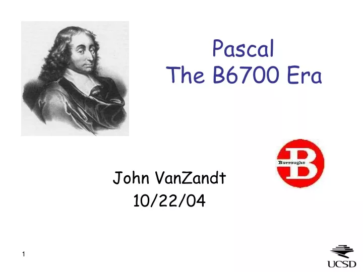 pascal the b6700 era