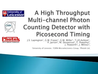 A High Throughput  Multi-channel Photon Counting Detector with Picosecond Timing