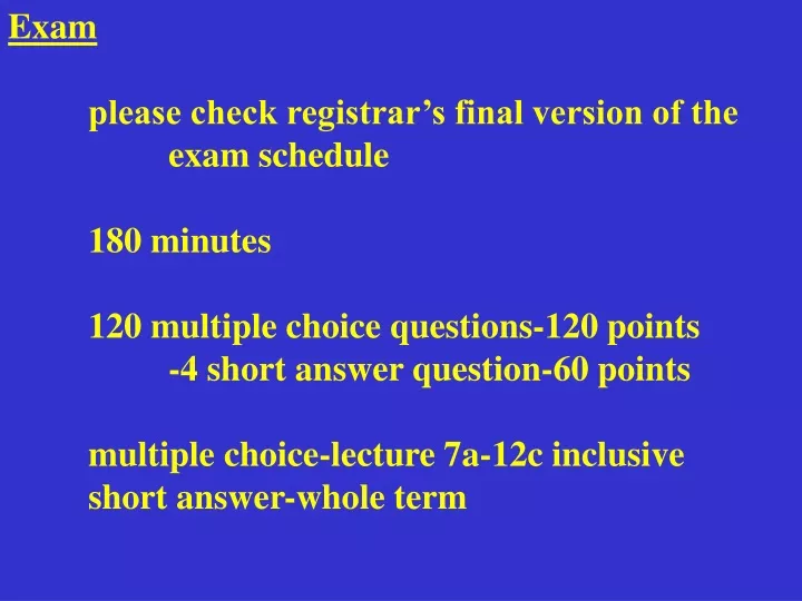 exam please check registrar s final version