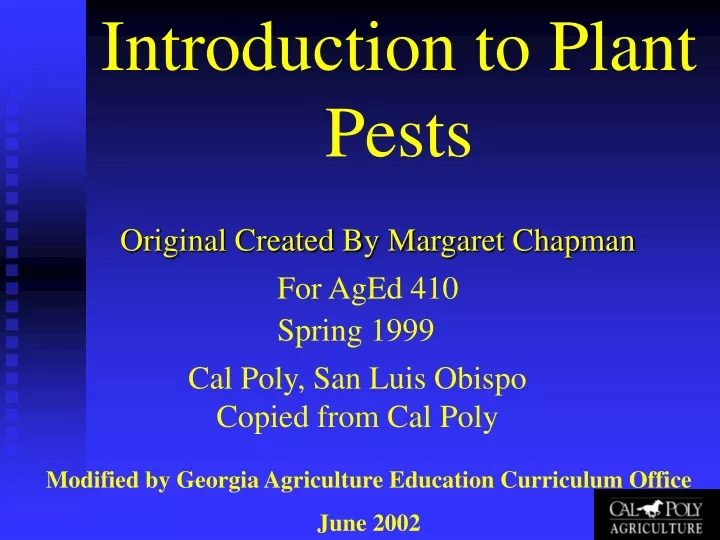 introduction to plant pests