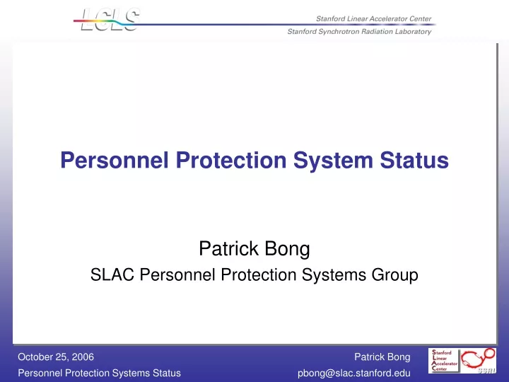 personnel protection system status