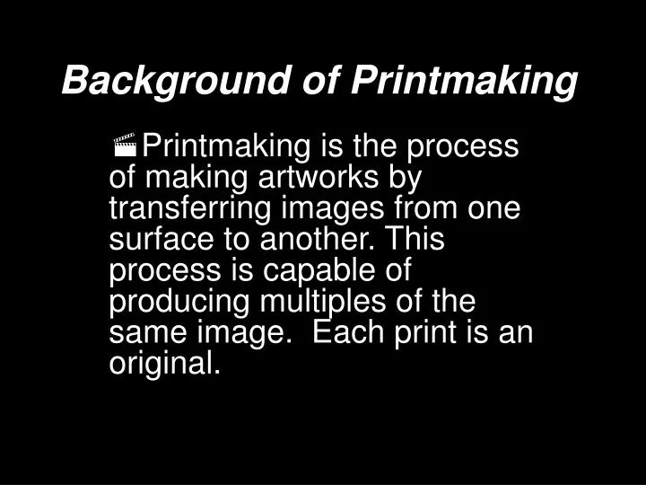 background of printmaking