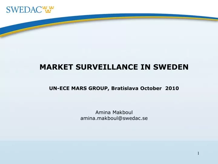 market surveillance in sweden