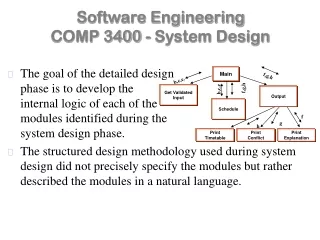 Software Engineering  COMP 3400 - System Design