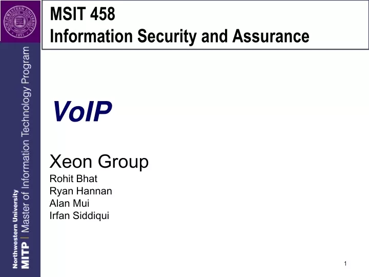 msit 458 information security and assurance