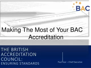 The British  Accreditation Council: ensuring standards