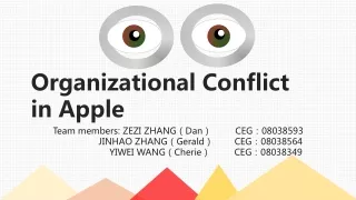 Organizational Conflict in Apple