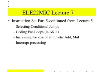 ELE22MIC Lecture 7