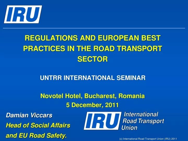 regulations and european best practices