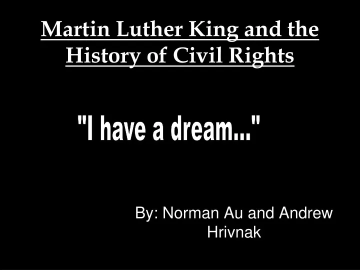 martin luther king and the history of civil rights