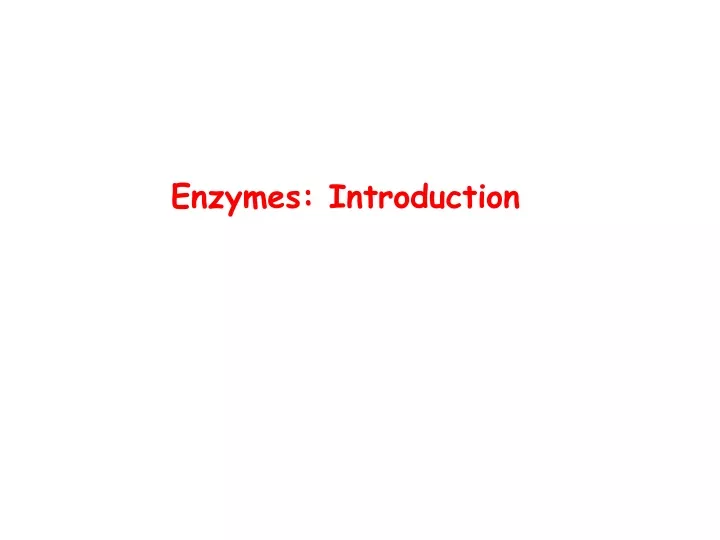 enzymes introduction