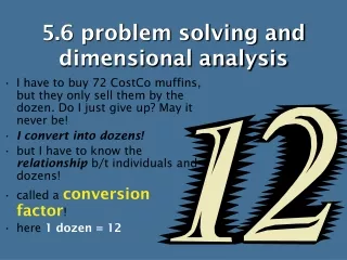 5.6 problem solving and dimensional analysis