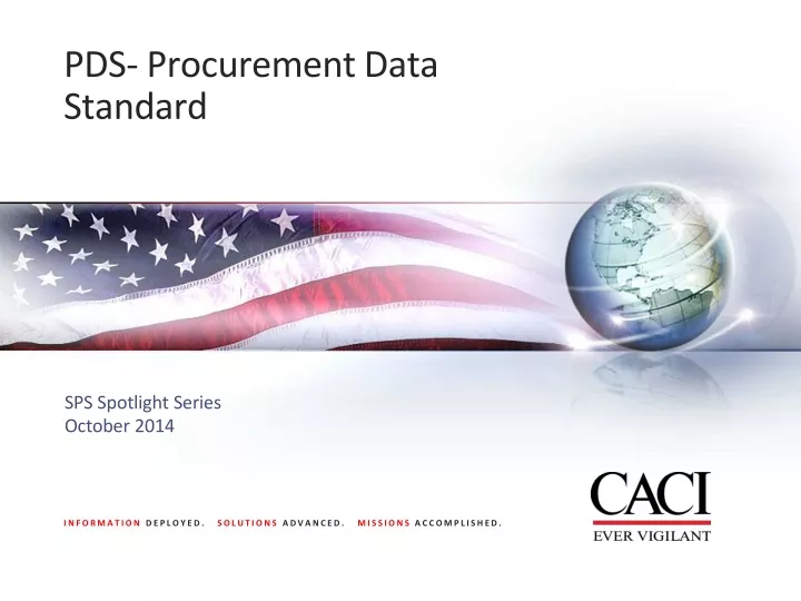 pds procurement data standard