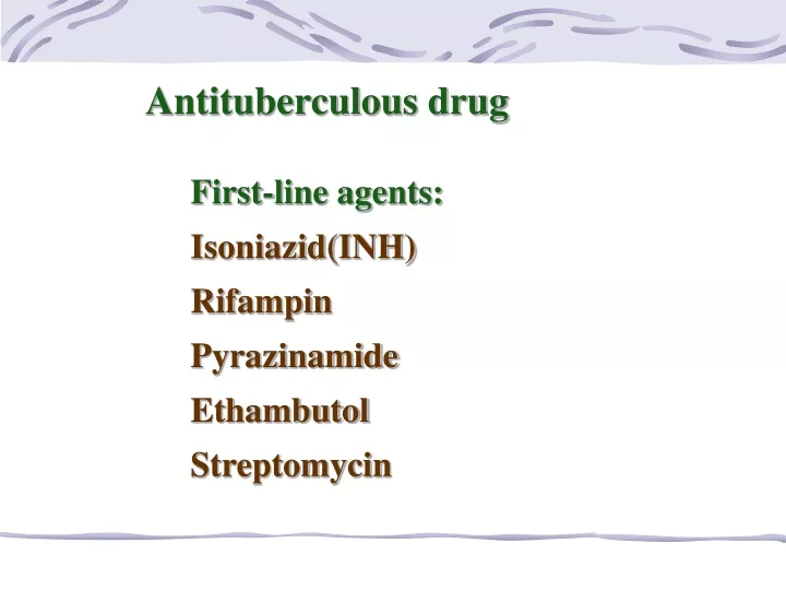 antituberculous drug