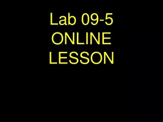 lab 09 5 online lesson