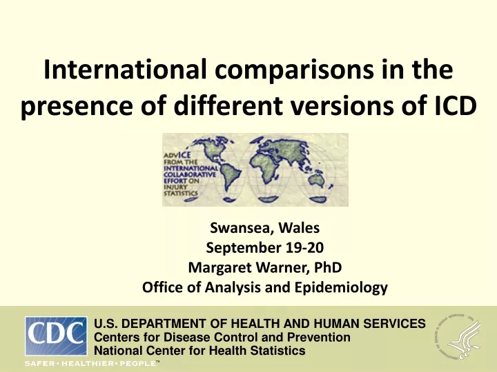 international comparisons in the presence of different versions of icd