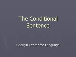 The Conditional Sentence