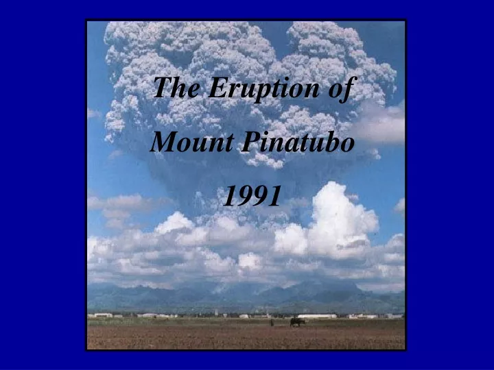 the eruption of mount pinatubo 1991