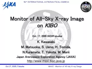 Monitor of All-Sky X-ray Image on  KIBO