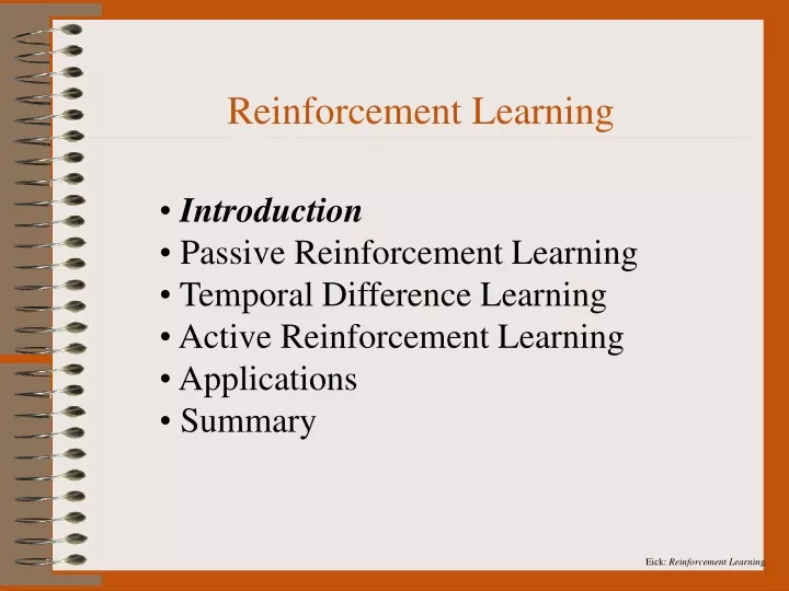 reinforcement learning