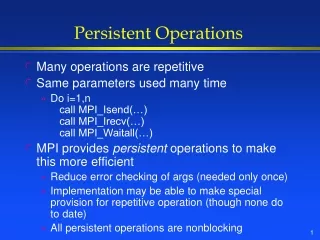 Persistent Operations