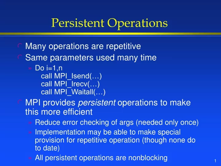 persistent operations