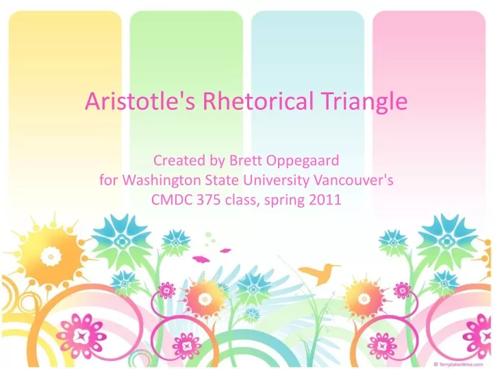 aristotle s rhetorical triangle