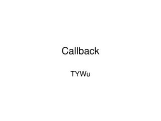 Callback