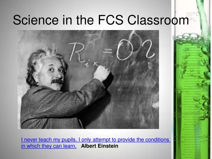 science in the fcs classroom