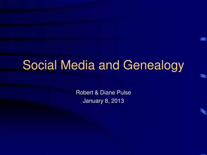 social media and genealogy