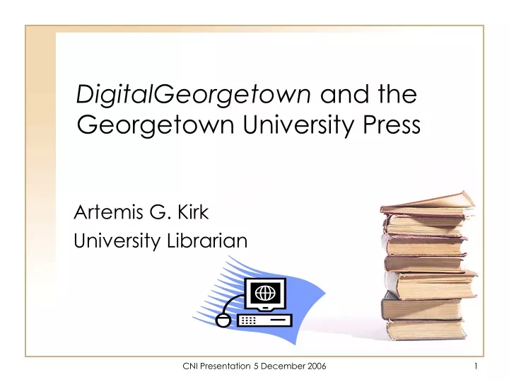 digitalgeorgetown and the georgetown university press
