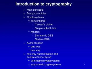 Introduction to cryptography