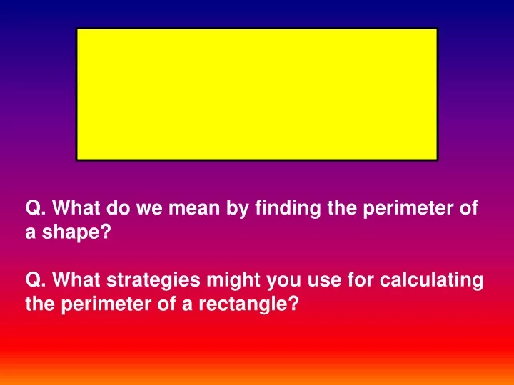 q what do we mean by finding the perimeter