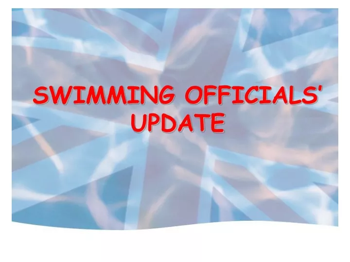 swimming officials update