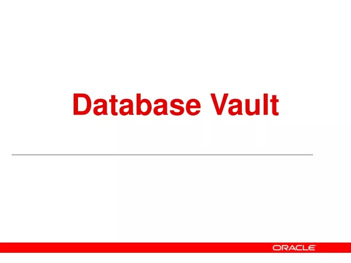 database vault