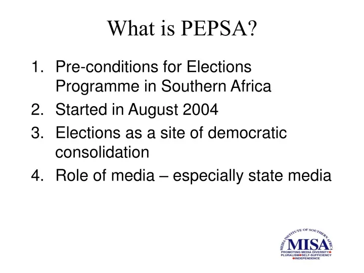 what is pepsa