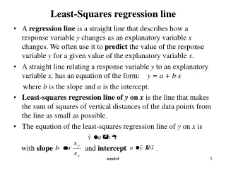 Least-Squares regression line