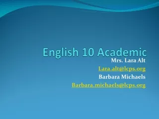 English 10 Academic