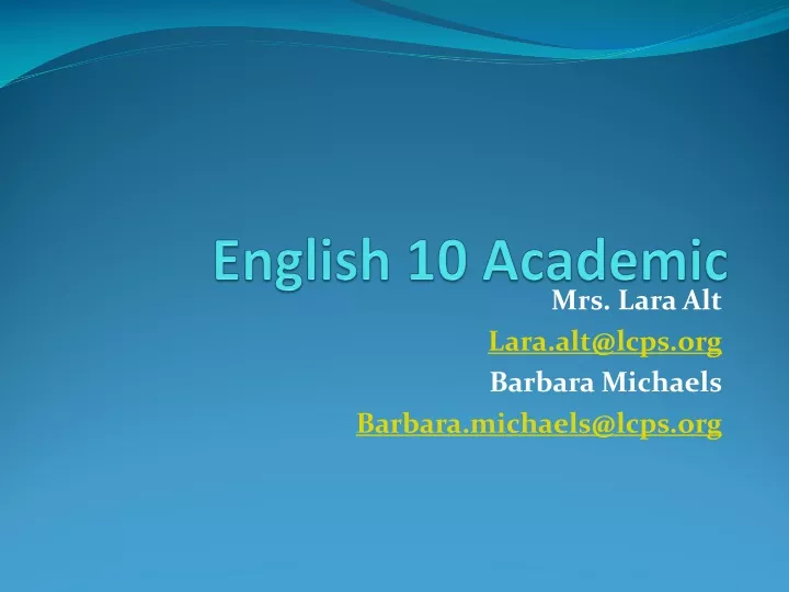 english 10 academic
