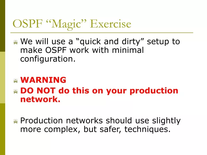 ospf magic exercise