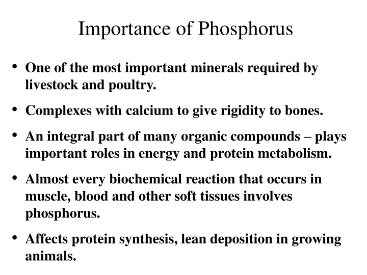 importance of phosphorus